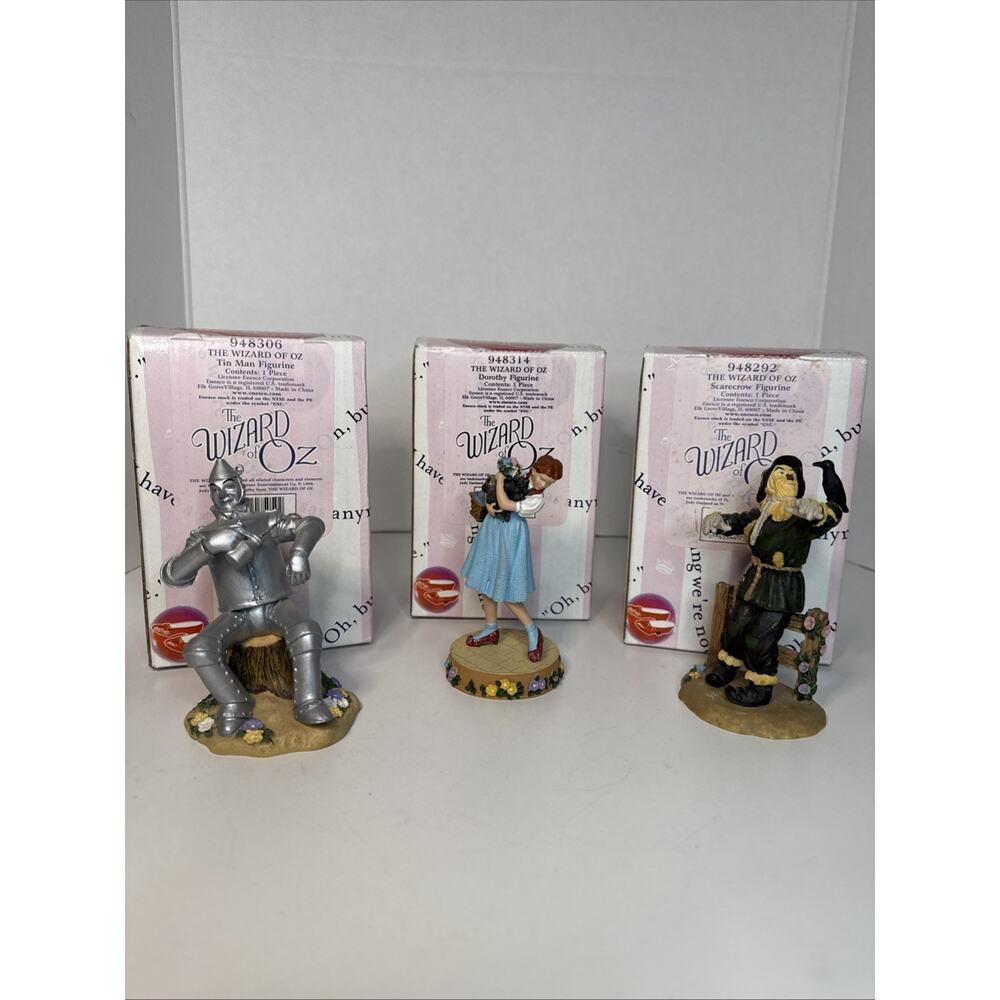 Wizard Of Oz Figures 1999 Turner Entertainment Co. By Enesco Set of Three. VTG
